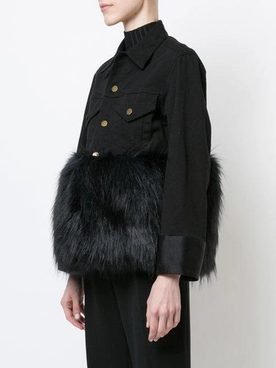 Shop Harvey Faircloth Fur-panelled Jacket