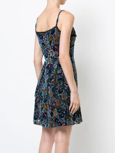 Anna Sui Floral Velvet Burnout Dress | ModeSens