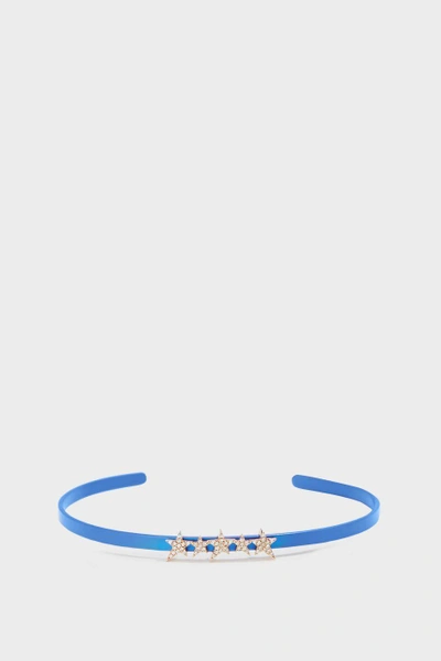 Diane Kordas Cosmos Star-row Titanium Bracelet With Diamonds, Blue