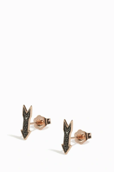 Sydney Evan Arrow Earrings In Metallic