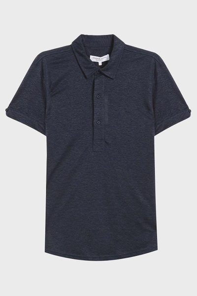 Shop Orlebar Brown Sebastian Linen Polo Shirt