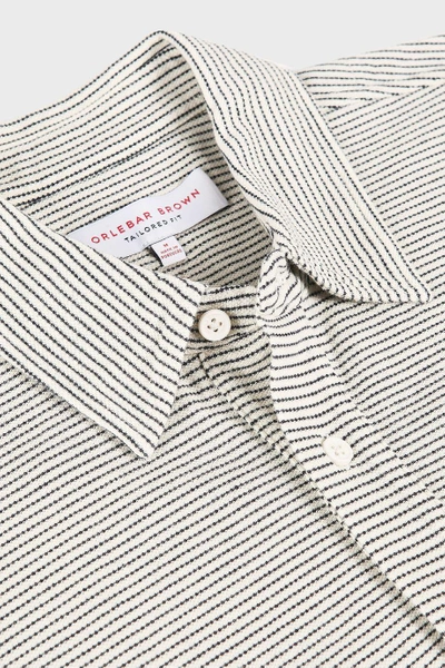 Orlebar Brown Sebastian Striped Pique Polo Shirt | ModeSens