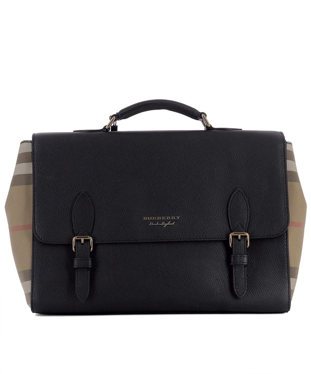 burberry leather messenger bag