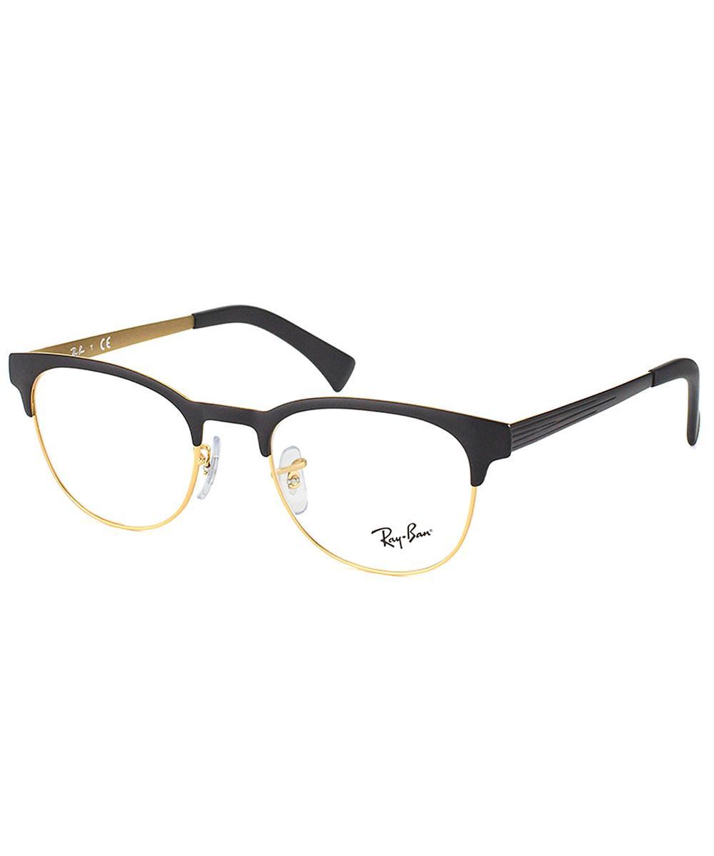 ray ban clubmaster eyeglasses black and gold