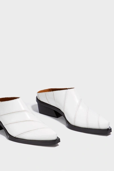 Shop Proenza Schouler Leather Slippers In White