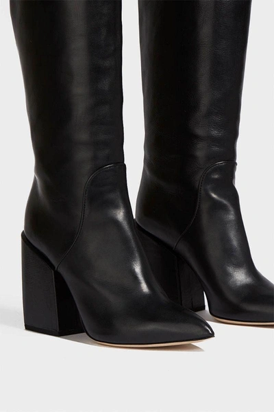 Shop Petar Petrov Shirin Leather Over-the-knee Boots In Black