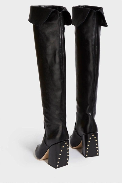 Shop Petar Petrov Shirin Leather Over-the-knee Boots In Black