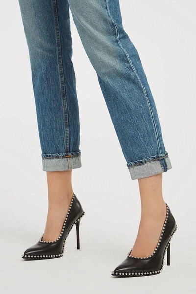Shop Alexander Wang Rie Ball Chain-trimmed Leather Pumps In Black