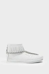 ALEXANDER WANG Montana Fringed Pebbled-Leather Ankle Boots