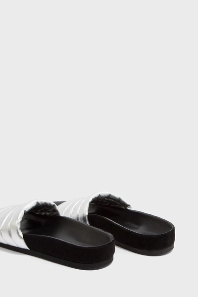 Shop Isabel Marant Hellea Slide Sandals In Metallic