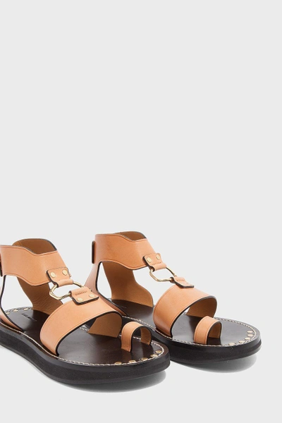 Isabel Marant Nindle Sporty Ring Sandals In Brown