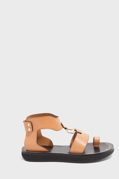 Shop Isabel Marant Nindle Sporty Ring Sandals In Brown