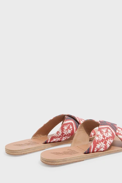 Shop Ancient Greek Sandals Thais Bandana Leather Sandals In Multicoloured