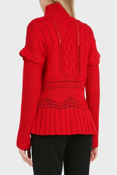 Shop Altuzarra Prelude Cable Knit Wool Jumper