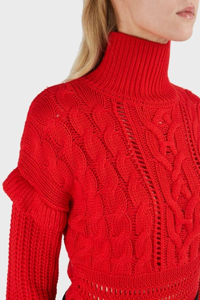 Shop Altuzarra Prelude Cable Knit Wool Jumper