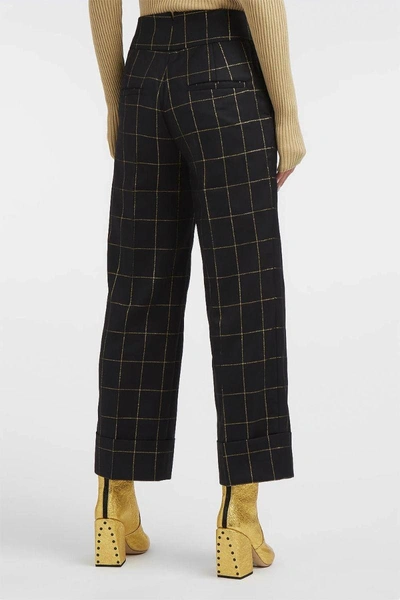 Shop Petar Petrov Hattie Checked Wool-twill Trousers