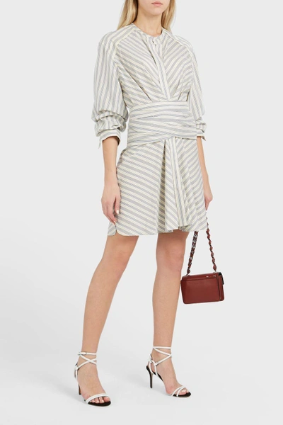 Shop Isabel Marant Victoria Wrap Waist Silk And Cotton-blend Dress