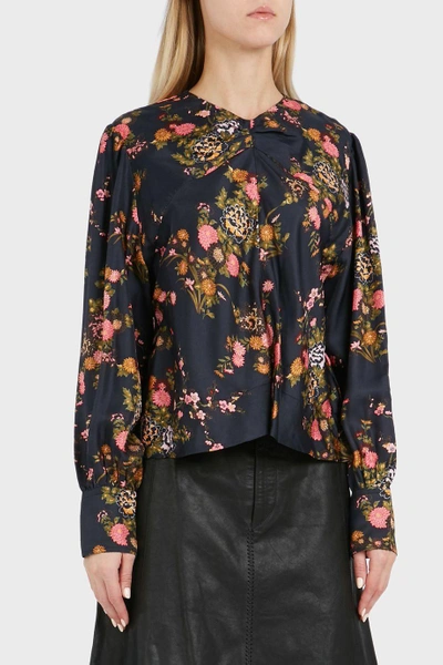 Shop Isabel Marant Ovaly Floral Silk Top