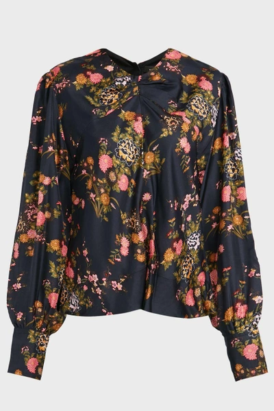 Shop Isabel Marant Ovaly Floral Silk Top