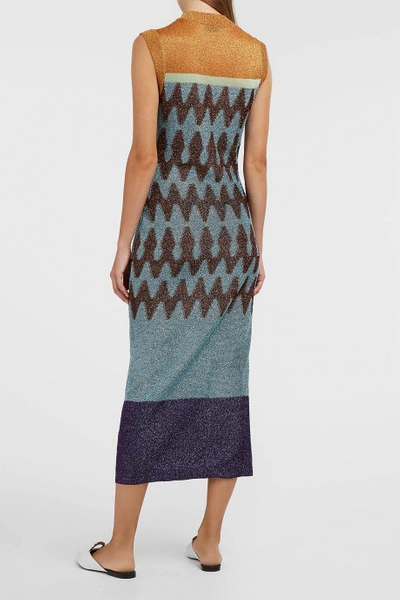 Shop Missoni Metallic Jacquard-knit Dress