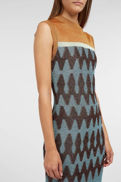 Shop Missoni Metallic Jacquard-knit Dress