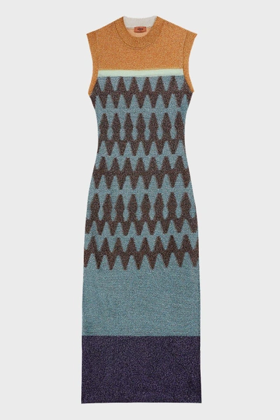Shop Missoni Metallic Jacquard-knit Dress