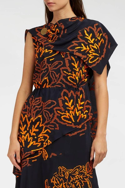 Shop Peter Pilotto Embroidered Silk Top