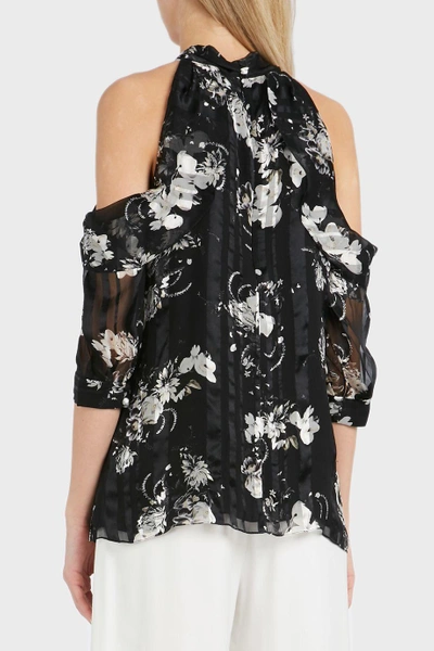 Shop Erdem Elin Floral Print Silk Top