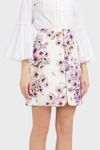 GIAMBATTISTA VALLI Floral Print Silk Skirt