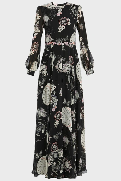 Shop Giamba Moon Print Long Dress