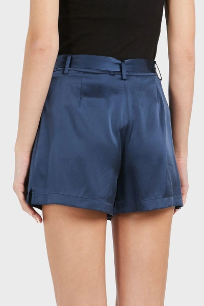 Shop Theory Safari High-waisted Satin Shorts