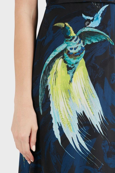 Shop Erdem Morwenna Parrot Silk Gown