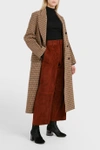 Joseph Double-breasted Checked Felt Coat