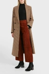 Joseph Double-breasted Checked Felt Coat