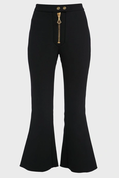 Shop Ellery Montreaux Gold-toned Zip Trousers