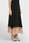 ROKSANDA Leif Contrast Trim Silk-Blend Skirt