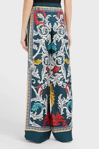 Shop Mary Katrantzou Tarot Printed Silk Trousers