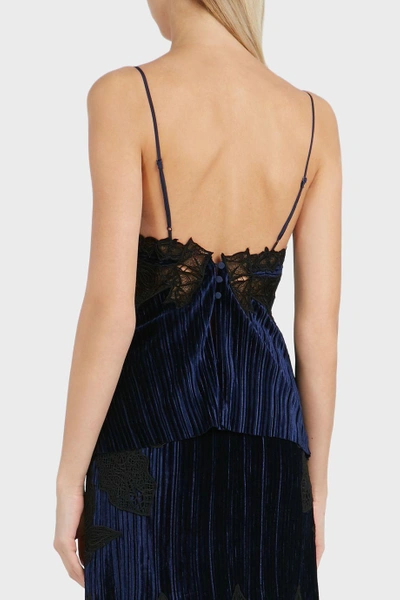 Shop Jonathan Simkhai Velvet Appliqué Velvet Slip Tank