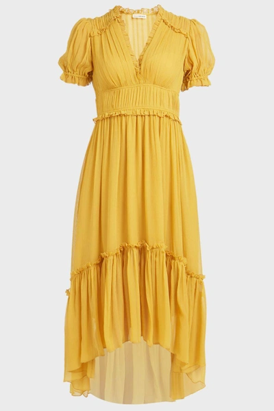 Shop Ulla Johnson Sonja V-neck Silk Dress