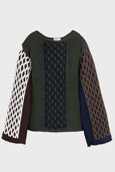 Shop Jw Anderson Cable Knit Wool-blend Jumper