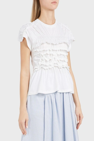 Shop Simone Rocha Smock Detail Cotton T-shirt