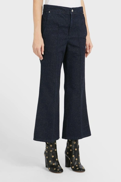 Shop Isabel Marant Parsley Flared Cotton-blend Jeans