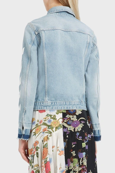 Shop Off-white Core Bleached Denim Jacket