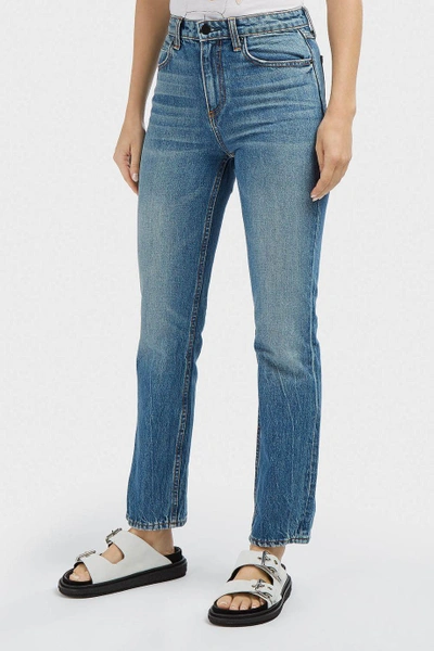 Shop Alexander Wang Cropped Straight-leg Jeans