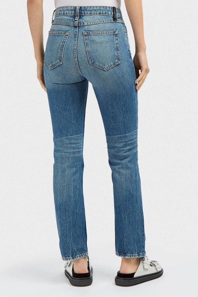 Shop Alexander Wang Cropped Straight-leg Jeans