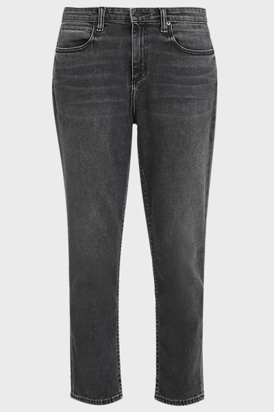 Shop Alexander Wang Ride Grey Fade Cropped Jeans