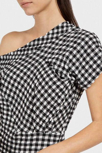 Shop Rachel Comey Pout Gingham Stretch-cloqué Midi Dress