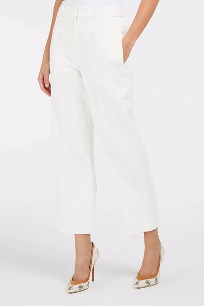 Shop Adam Lippes Cropped Stretch-cady Wide-leg Trousers