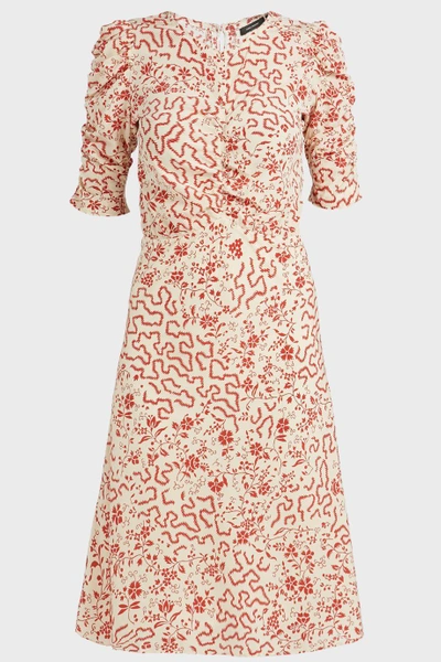 Shop Isabel Marant Gresham Printed Silk-blend Dress In Multicoloured
