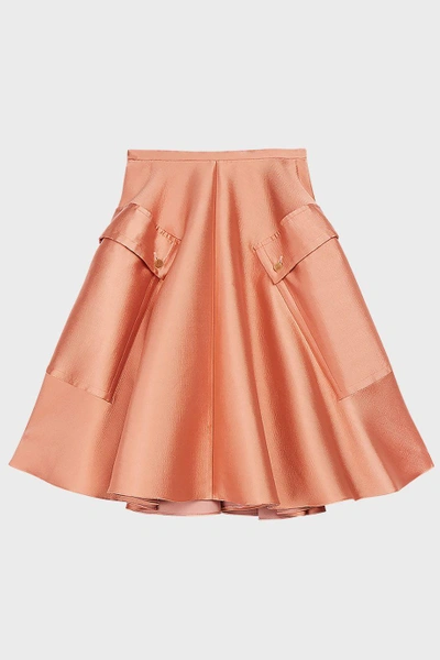 Shop Rochas Duchesse-satin Skirt